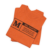 Load image into Gallery viewer, Unisex Jersey Tee - "Melanated" Graphic Short Sleeve Shirt