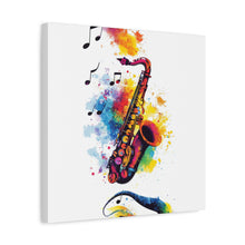 Load image into Gallery viewer, Vibrant Saxophone Art Canvas Print - Colorful Wall Decor