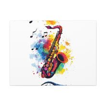 Load image into Gallery viewer, Vibrant Saxophone Art Canvas Print - Colorful Wall Decor