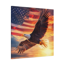 Load image into Gallery viewer, Patriotic Eagle Canvas Wall Art - 1.25" Stretched Frame