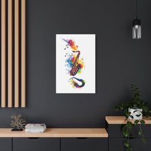 Load image into Gallery viewer, Vibrant Saxophone Art Canvas Print - Colorful Wall Decor