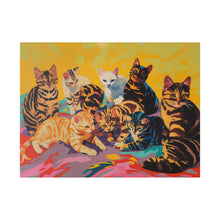 Load image into Gallery viewer, Colorful Cat Canvas Art - Vibrant Cat Portraits for Cat Lovers