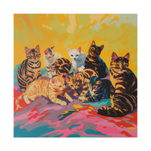 Load image into Gallery viewer, Colorful Cat Canvas Art - Vibrant Cat Portraits for Cat Lovers