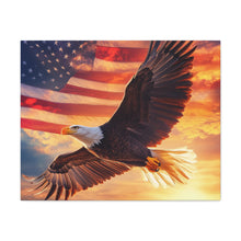 Load image into Gallery viewer, Patriotic Eagle Canvas Wall Art - 1.25" Stretched Frame
