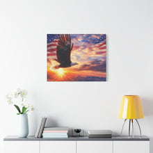 Load image into Gallery viewer, Eagle Sunset Canvas Wall Art - Patriotic Home Decor