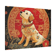 Load image into Gallery viewer, Lunar Year of the Dog Art Canvas - Stretched Wall Decor for Dog Lovers