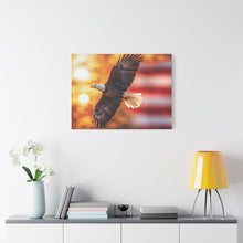Load image into Gallery viewer, Eagle in Flight Canvas Art - 12x12 Stretched Wall Decor