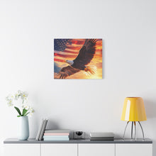 Load image into Gallery viewer, Patriotic Eagle Canvas Wall Art - 1.25" Stretched Frame