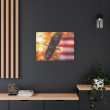 Load image into Gallery viewer, Eagle in Flight Canvas Art - 12x12 Stretched Wall Decor