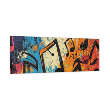Load image into Gallery viewer, Vibrant Music Note Canvas Art - Colorful Stretched Wall Decor