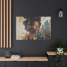 Load image into Gallery viewer, Urban Chic Canvas Art - Vibrant Female Portrait with Headphones