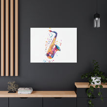 Load image into Gallery viewer, Vibrant Saxophone Canvas Wall Art - Perfect for Music Lovers