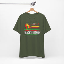 Load image into Gallery viewer, I Am Black History Unisex Short Sleeve Tee - Celebrate Heritage & Culture