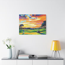 Load image into Gallery viewer, Vibrant Golf Sunset Canvas Art