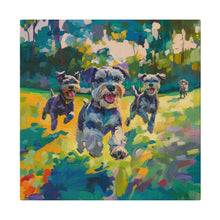 Load image into Gallery viewer, Vibrant Schnauzer Dogs Canvas Wall Art