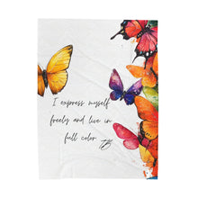 Load image into Gallery viewer, Butterfly Plush Blanket