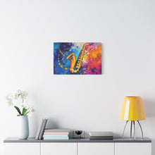 Load image into Gallery viewer, Colorful Saxophone Canvas Art - Vibrant Jazz Wall Decor