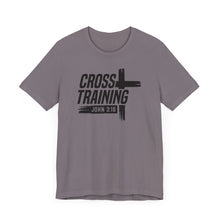 Load image into Gallery viewer, Faith Inspired Unisex Jersey Tee - 'Cross Training' with John 3:16