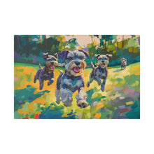 Load image into Gallery viewer, Vibrant Schnauzer Dogs Canvas Wall Art
