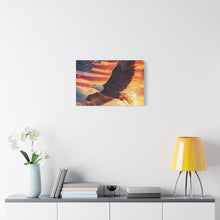 Load image into Gallery viewer, Patriotic Eagle Canvas Wall Art - 1.25" Stretched Frame