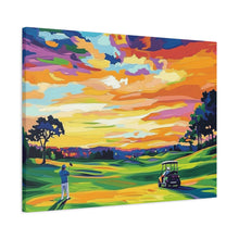 Load image into Gallery viewer, Vibrant Golf Sunset Canvas Art