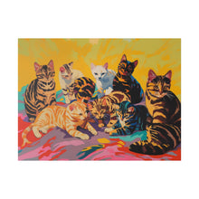 Load image into Gallery viewer, Colorful Cat Canvas Art - Vibrant Cat Portraits for Cat Lovers