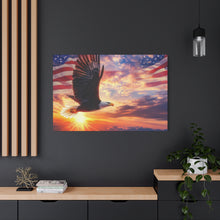 Load image into Gallery viewer, Eagle Sunset Canvas Wall Art - Patriotic Home Decor