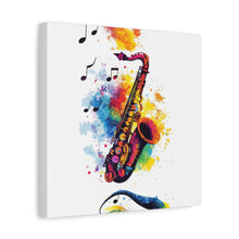 Load image into Gallery viewer, Vibrant Saxophone Art Canvas Print - Colorful Wall Decor