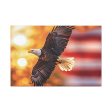 Load image into Gallery viewer, Eagle in Flight Canvas Art - 12x12 Stretched Wall Decor