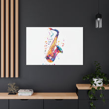 Load image into Gallery viewer, Vibrant Saxophone Canvas Wall Art - Perfect for Music Lovers