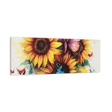 Load image into Gallery viewer, Vibrant Floral Canvas Wall Art, Butterfly Decor