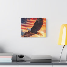 Load image into Gallery viewer, Patriotic Eagle Canvas Wall Art - 1.25" Stretched Frame