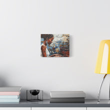 Load image into Gallery viewer, Canvas Wall Art, Piano Woman Artwork, Living Room Decor, Music Lover Gift, Black Artist Print, Home Office Decoration