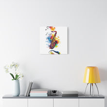 Load image into Gallery viewer, Vibrant Saxophone Art Canvas Print - Colorful Wall Decor