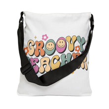 Load image into Gallery viewer, Adjustable Tote Bag (AOP) - Groovy Teacher
