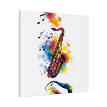 Load image into Gallery viewer, Vibrant Saxophone Art Canvas Print - Colorful Wall Decor