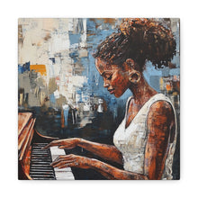 Load image into Gallery viewer, Piano Woman Canvas Art, Stylish Modern Decor, Gift for Music Lovers, Home Wall Art, Unique Artistic Playroom Decor