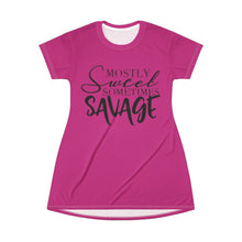 Load image into Gallery viewer, T-Shirt Dress (AOP) - Savage