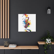 Load image into Gallery viewer, Vibrant Saxophone Art Canvas Print - Colorful Wall Decor