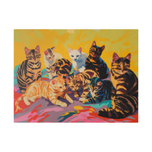 Load image into Gallery viewer, Colorful Cat Canvas Art - Vibrant Cat Portraits for Cat Lovers