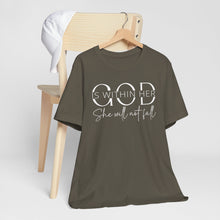Load image into Gallery viewer, Empowering Women Tee - "God is Within Her, She Will Not Fall" - Unisex Jersey Short Sleeve