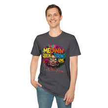 Load image into Gallery viewer, Melanin Queen Unisex Softstyle T-Shirt - Strong & Proud Design