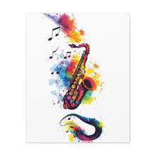 Load image into Gallery viewer, Vibrant Saxophone Art Canvas Print - Colorful Wall Decor
