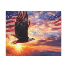 Load image into Gallery viewer, Eagle Sunset Canvas Wall Art - Patriotic Home Decor