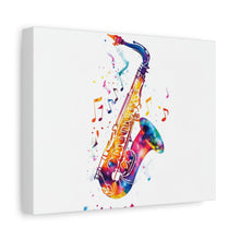 Load image into Gallery viewer, Vibrant Saxophone Canvas Wall Art - Perfect for Music Lovers