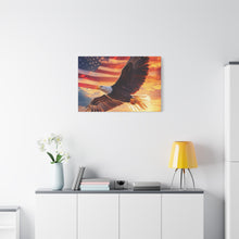 Load image into Gallery viewer, Patriotic Eagle Canvas Wall Art - 1.25" Stretched Frame