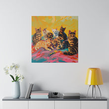 Load image into Gallery viewer, Colorful Cat Canvas Art - Vibrant Cat Portraits for Cat Lovers