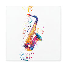 Load image into Gallery viewer, Vibrant Saxophone Canvas Wall Art - Perfect for Music Lovers