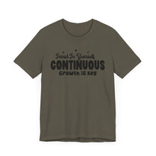 Load image into Gallery viewer, Motivational Short Sleeve Tee - Invest In Yourself, Continuous Growth Is Key