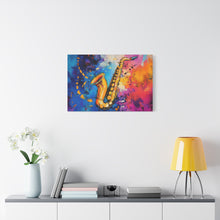 Load image into Gallery viewer, Colorful Saxophone Canvas Art - Vibrant Jazz Wall Decor
